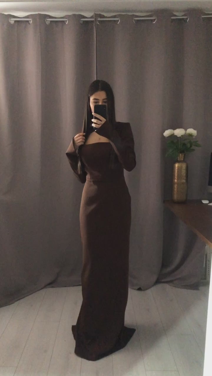 Eline marron crêpe premium + EDITION LIMITEE